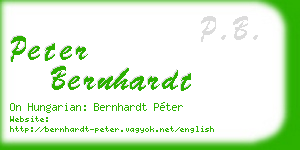 peter bernhardt business card